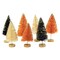 Bethany Lowe 4.5 Inch Mini Bottle Brush Tree Set Halloween Decorative Tree Set , Halloween Decor Glittered